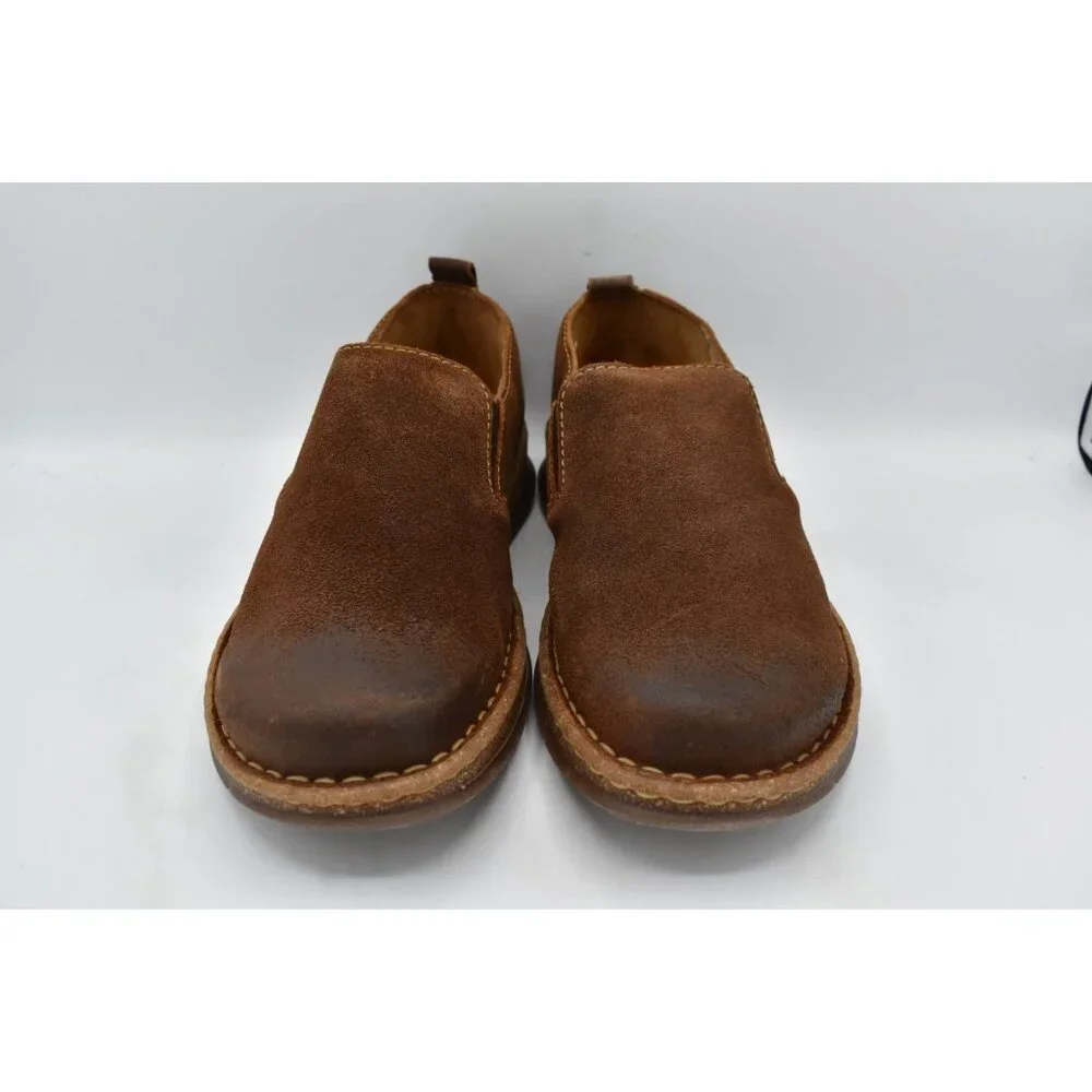 Born Mens Size 8 Bryson Brown Distressed Suede Slip-On‎ Casual Shoes